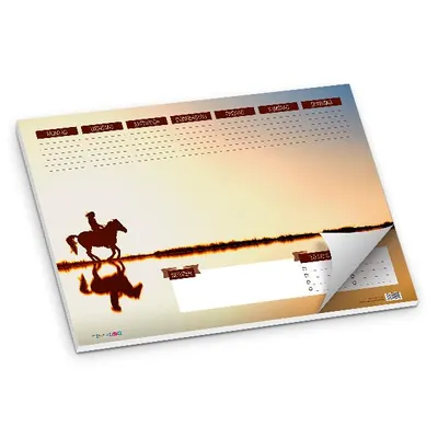Produktbild von itenga Schreibtischunterlage Pferd am See DIN A3 50 Blatt