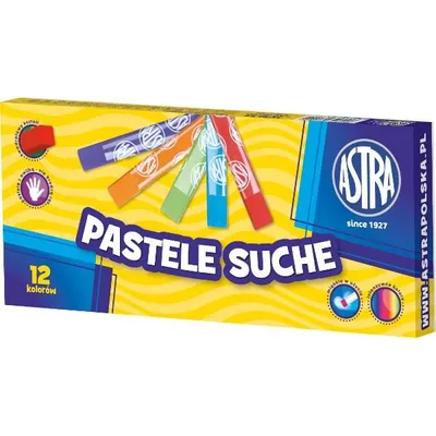 Produktbild von ASTRA Soft-Pastellkreiden 12 Farben Schulsachen Künstlerbederf Kinder Schule