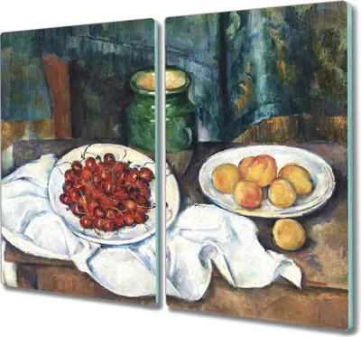 Produktbild von Coloray Hackbrett Küchenbrett Kochplattenabdeckung Schneidebrett Herdabdeckplatte 2x30x52 cm - Gemälde Stilleben