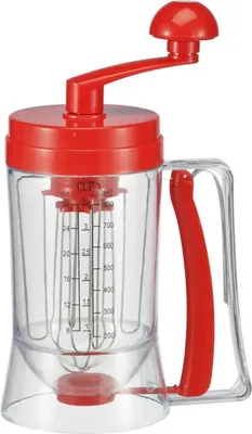 3in1 Teigportionierer Messbecher Mixer Skala 800 ml Teigspender Teigdosierer Teig Dosierer Spender Behälter