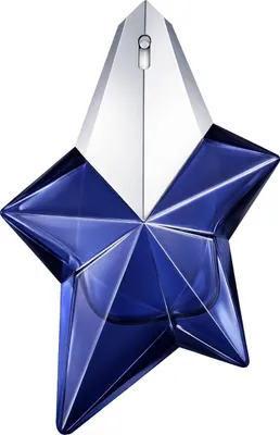 A product shot of a star-shaped perfume bottle.