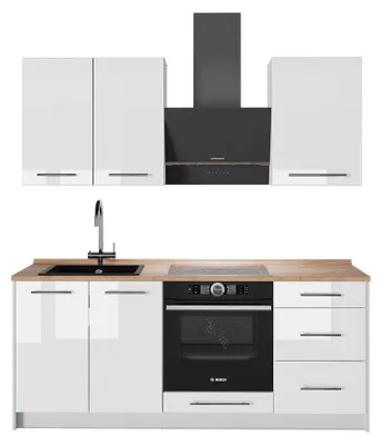Obrázek produktu pro Jednotková kuchyně Vicco Fame-Line Bílá vysoký lesk/Bílá 190 cm, PD Dub, Model 64924