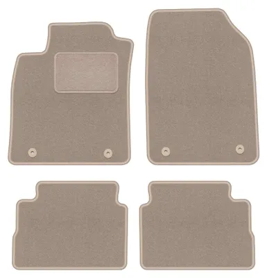 Image de Tapis de sol en moquette pour Opel Vectra C 2002-2008 (liftback/à hayon/berline) – jeu 4 pièces, beiges, sur mesure – Wielganizator LUX