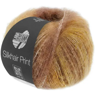 Produktbild von Lana Grossa - Silkhair Print 25g 0407 beige hellgelb camel nougat