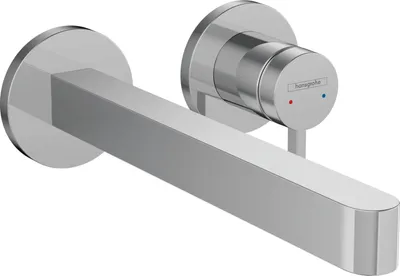 Immagine prodotto di hansgrohe Finoris Mitigeur monocommandé pour lavabo encastré pour montage mural avec bec 22,5 cm, saillie 228 mm, 76050000, 76050000