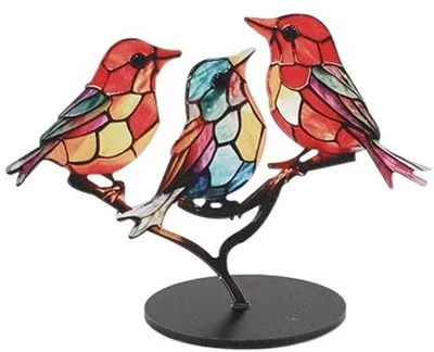 Image de Décoration d'oiseaux colorés - Décoration de table colorée pour la maison ou le bureau
