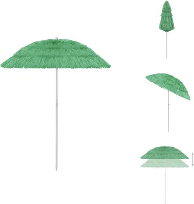 Produktbild von vidaXL Hawaii Sonnenschirm Grün 180 cm -  Sonnenschirme & Sonnenschutze