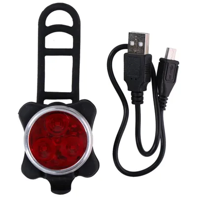 Zdjęcie produktu dla Lampka rowerowa tylna 3 Led Smd Dunlop Ładowanie przez USB