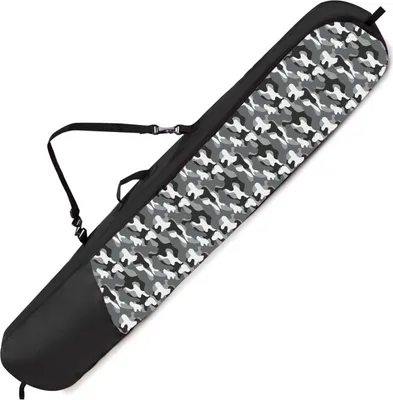 Produktbild von Snowboardtasche, 165 cm, Tarnfarbe, Board Bag, Snowboardbag, mit einstellbaren Trageriemen, Transporttasche, wasserdicht [051]