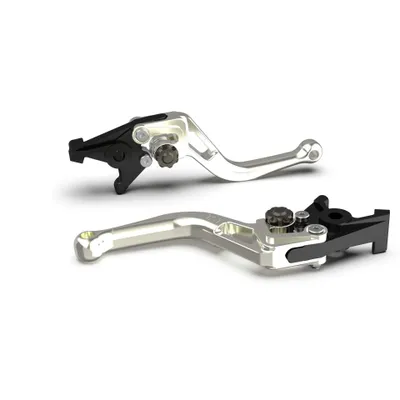 Produktbild von Bremshebel LSL BOW R20 mit ABE kurz für Yamaha MT-09, Kawasaki Z ABS YZF-R1 Ninja E-Version 650 - 1200 ccm Bj. 1998 - 2019, Farbe Hebel:silber, Farbe Versteller:anthrazit