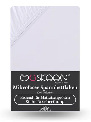 Produktbild von Microfaser Spannbettlaken 90x200 cm - 100x200 cm Weiss