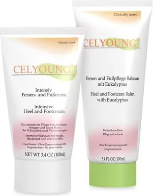 Produktbild von Celyoung Intensiv Fersen Fußcr.+Balsam 2x100ml 1 St