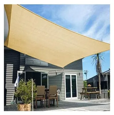 Produktbild von Rechteckiges Sonnensegel 4x6m, wasserdicht, UV-Schutz 98%, aus strapazierfähigem und atmungsaktivem Polyester, für Garten und Terrasse, Beige