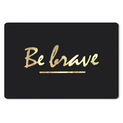 Produktbild von MuchoWow® Schreibtischunterlage Zitate - Gold - Schwarz 60x40 cm - XXL Mauspad - Großes Mauspad