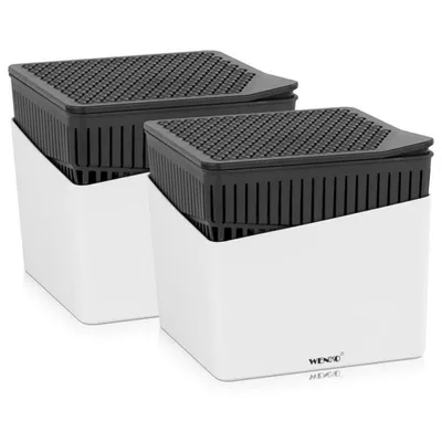 Produktbild von Wenko 50230100 Design Raumentfeuchter Cube 500g - Weiß (2er Pack)