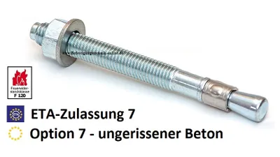Produktbild von 50 Fixanker M10 63x120mm verzinkt Schwerlastanker Bolzenanker ETA-7