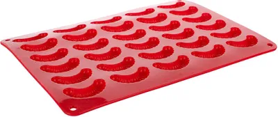 Obrázek produktu pro Forma na rohlíčky silikonová CULINARIA 35 x 25 x 1,3 cm, červená