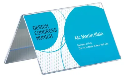 Produktbild von SIGEL TA136 Tischaufsteller, 10 x 6 cm, Dachform, beidseitige Präsentation, glasklar, Hartplastik