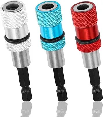 Image de Jeu de 3 embouts magnétiques, acier inoxydable, 1/4 pouce, pour outils manuels et électriques