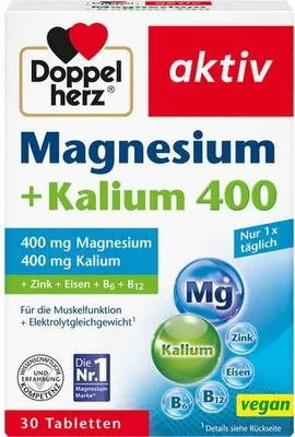 Produktbild von DOPPELHERZ Magnesium+Kalium Tabletten 30St PZN 00896491