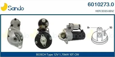 Produktbild von SANDO 6010273.0 Starter Anlasser 1,70kW passend für MERCEDES-BENZ A-Klasse (W169) 12V