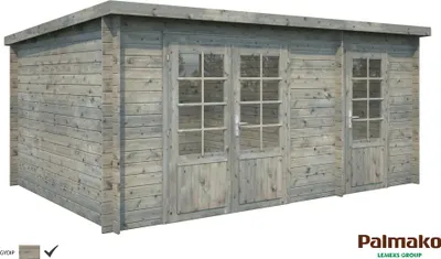 Produktbild von Palmako Gartenhaus Ella 13,1 m² Zweiraumhaus - 28 mm Grau tauchimprägniert