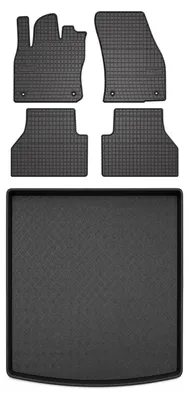 Produktbild von Gummimatten + Kofferraumwanne für Ford Tourneo Connect III ab 2022 (5-Sitzer) – Schwarz, passgenau – Wielganizator SolidPRO