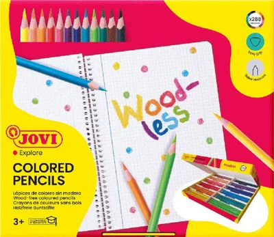 Immagine prodotto di Pastelli triangolari non in legno JOVI - confezione economica 288 pezzi, 12 colori