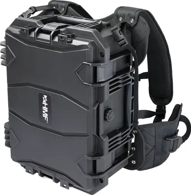 HMF Outdoorkoffer mit Trageriemen 15401-02 schwarz