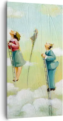 Produktbild von Bild auf Leinwand - Leinwandbild - Abstraktion modern - 65x120cm - Wand Bild - Wanddeko - Leinwanddruck - Bilder - Kunstdruck - Wanddekoration - Leinwand bilder - Wandkunst - PA65x120-3642