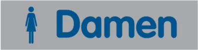 Produktbild von Dreifke® WC-Schild, Damen mit Piktogramm, 40 x 160 mm, PVC 1 Stk.
