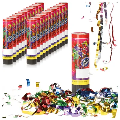 24x Party Popper Set 20,5 cm Konfettikanone