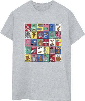 Produktbild von Tom And Jerry - "Grid Squares" T-Shirt für Damen BI46395 (XXL) (Grau)