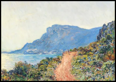 Image de Affiche 100 x 70 cm La Corniche près de Monaco, Monet Vintage pour le Salon