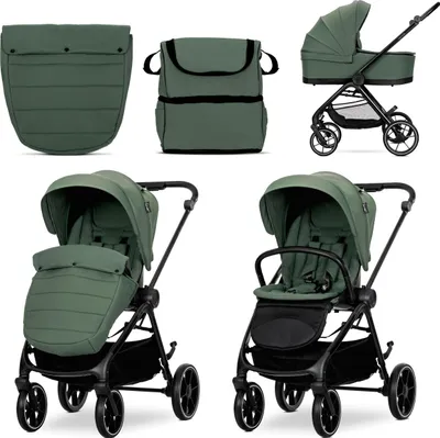 Produktbild von Lorelli Venice Kinderwagen 2-in-1 – Babywanne & Sportsitz, große gefederte Räder, bis 22 kg, verstellbar, Einhand-Faltung, UV-Sonnendach