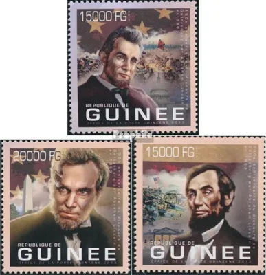 Produktbild von Briefmarken Guinea 2013 Mi 9878-9880 (kompl. Ausgabe) postfrisch Abraham Lincoln