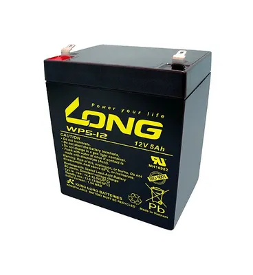 Obrázek produktu pro Long – WP5-12 – 12 V, 5000 mAh, olověná baterie – Faston F1