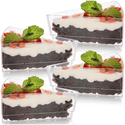 Produktbild von Dessertbecher, 160 ml, 4er-Set, wiederverwendbar, transparent