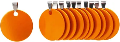 Imagen del producto de Etiquetas de aluminio para mascotas, 3 cm, paquete de 30 unidades, para personalizar