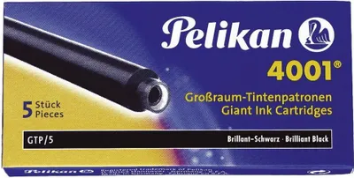 Obrázok produktu pre Pelikan Naboje do piór długie niebiesko-czarne 5 sztuk
