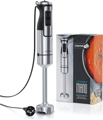 Produktbild von Stabmixer 1000W Edelstahl Set mit 4-Klingen-Messer, stufenloser Geschwindigkeitsregelung, Turbotaste & abnehmbarem Mixfuß für Smoothies