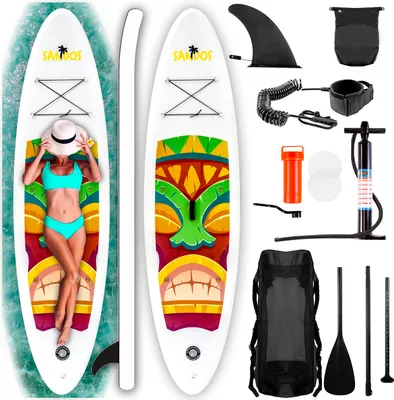 Produktbild von SUP Paddle Board Pumpe Rucksack Tasche Set starr aufblasbar stabil