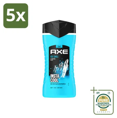 Produktbild von 5 x Axe Ice Chill 3-in-1 Duschgel - Menthol - 250 ml - Vorratspackung - 5 Stücke
