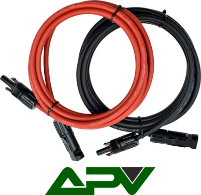 Produktbild von 8m Solarkabel Verlängerungskabel Paar rot + schwarz 4 mm² Set MC4 Solarstecker Solar PV Kabel Stecker Solarleitung H1Z2Z2-K Photovoltaik 1000V DC