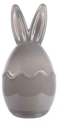 Obrázok produktu pre Sklenený kvetináč Clayre & Eef Egg Ø 9x17 cm Sivé sklo