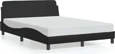 Produktbild von vidaXL Bettgestell "Dover" Schwarz 140x200 cm Kunstleder
