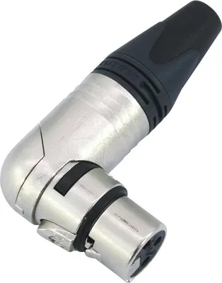 Produktbild von Neutrik - XLR-Stecker, 3-Punkt, weiblich, abgewinkelt, vernickelt, silberbeschichtete Kontakte