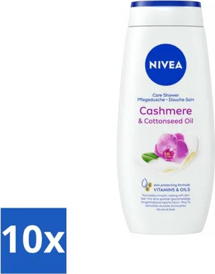 Obrázok produktu pre NIVEA sprchový krém Cashmere & Bavlnaseed Oil 250 ml - hodnotné balenie - 10 kusov