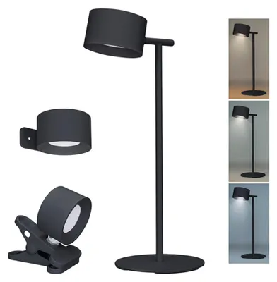 Image de Solight WO68-B 3in1 lampe de table LED noire 4W