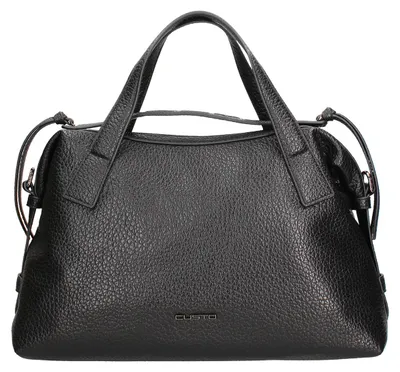 Imagen del producto de Bolso Shopper Mujer Piel Vegana con Cremallera y Correa Ajustable CUSTO Black B UNICA 36x23x16 cm CLARIS-BLACK